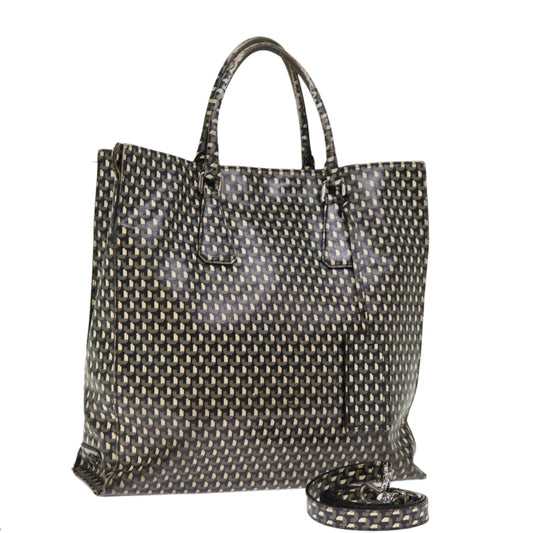 Luxury PradaTote Bag Safiano leather 2way Black 75371