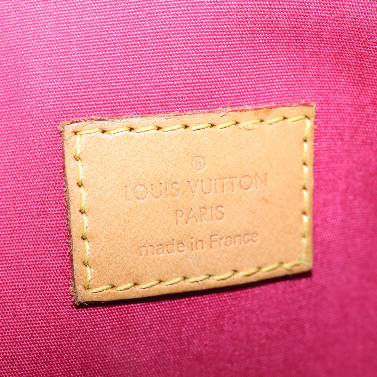 LOUIS VUITTON Monogram Vernis Alma PM Hand Bag Rose Indian M91770 LV 75382