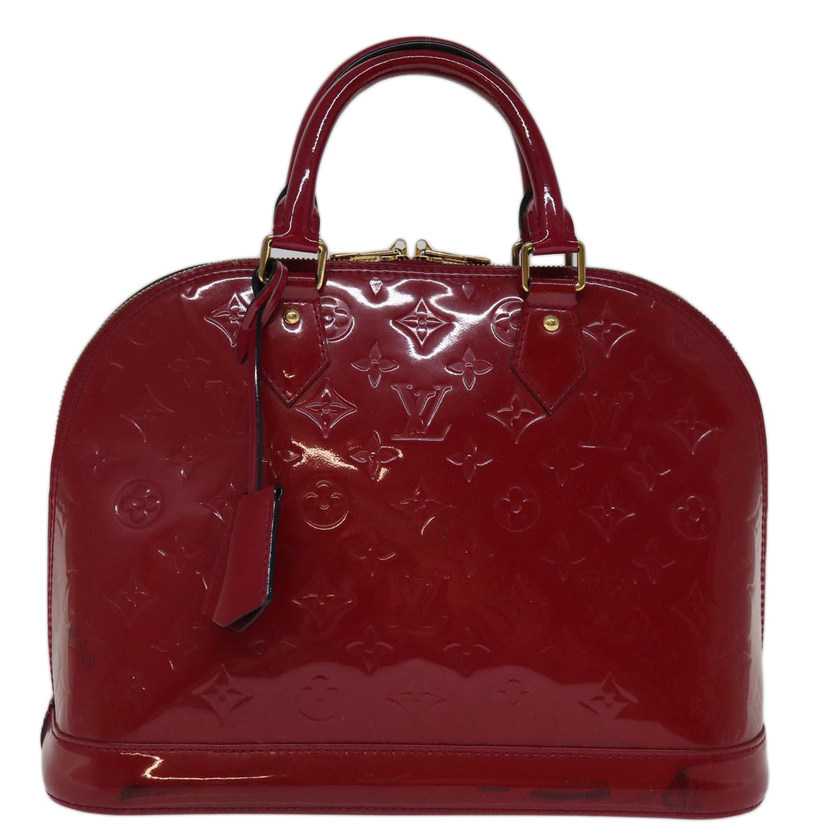 LOUIS VUITTON Monogram Vernis Alma PM Hand Bag Rose Indian M91770 LV 75382