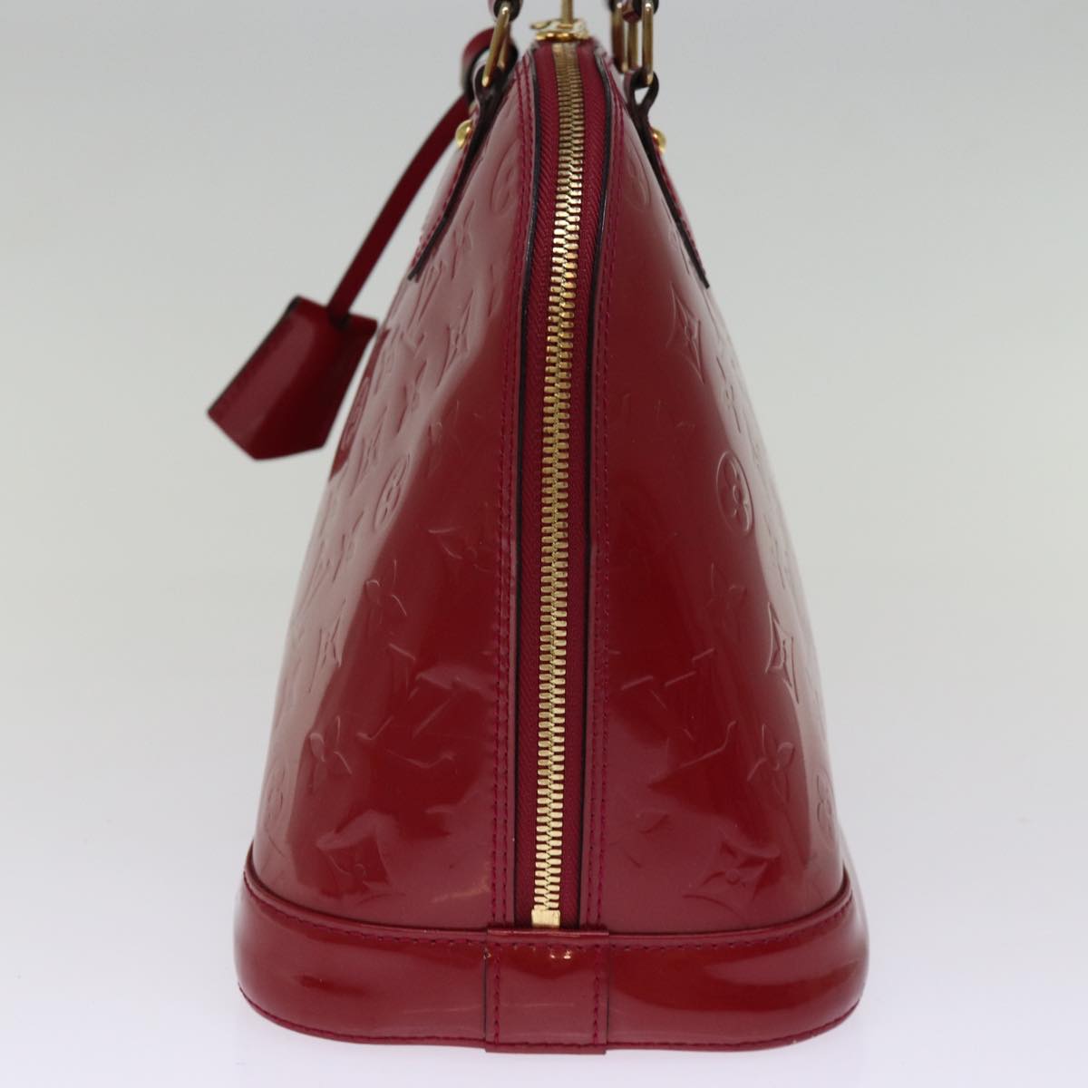 LOUIS VUITTON Monogram Vernis Alma PM Hand Bag Rose Indian M91770 LV 75382