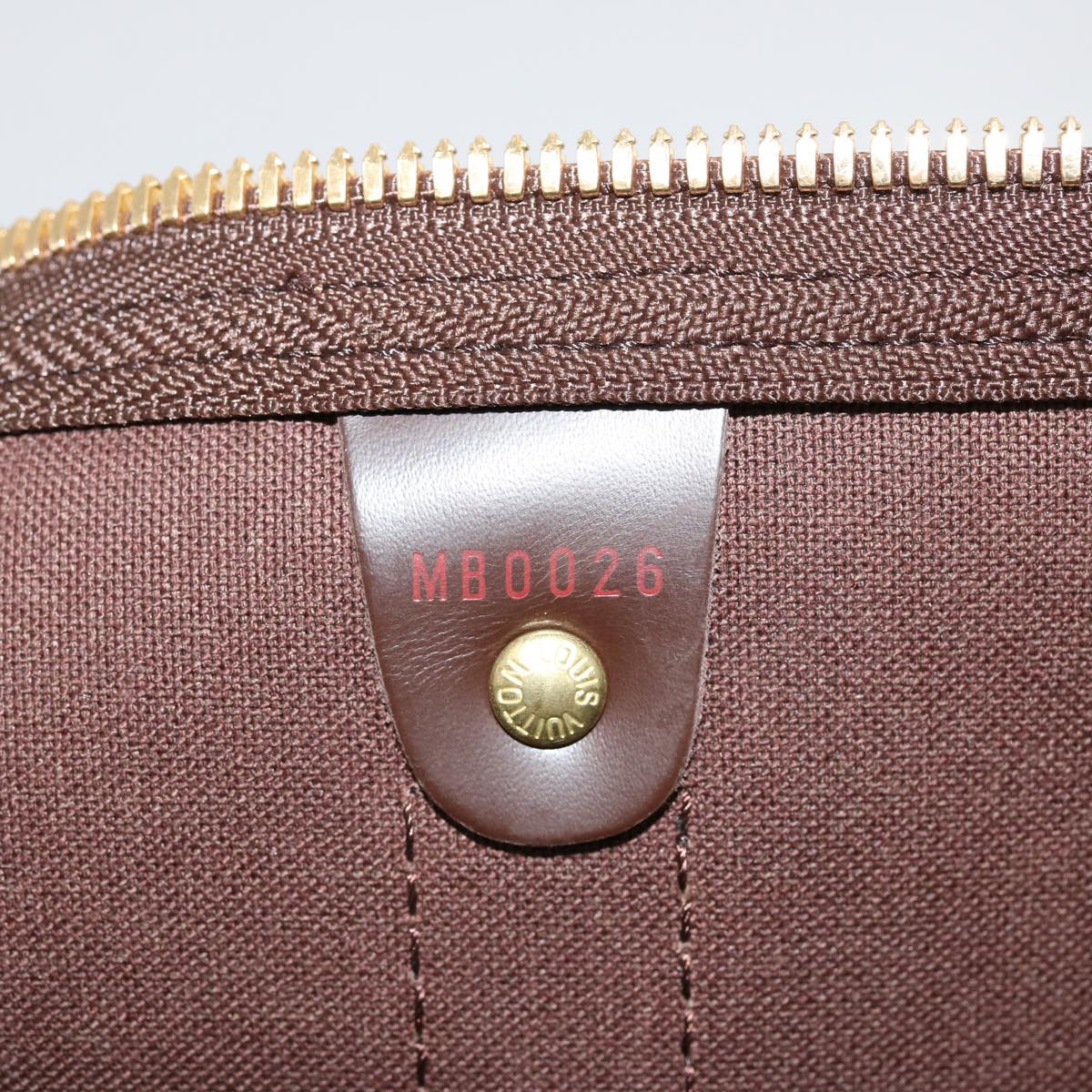 LOUIS VUITTON Damier Ebene Keepall 50 Boston Bag N41427 LV 75392A