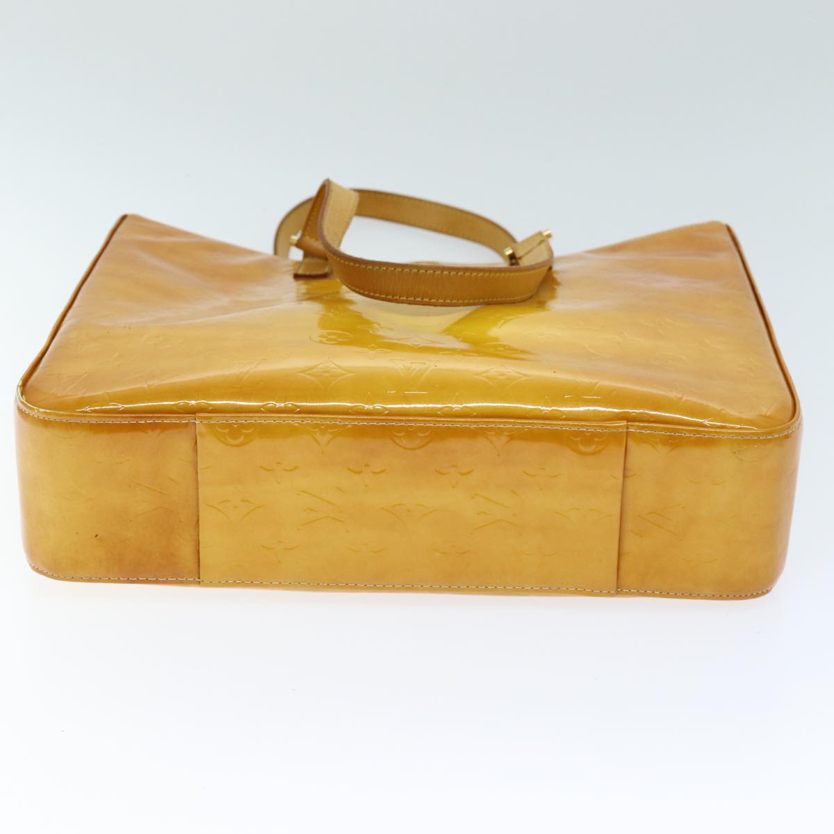 LOUIS VUITTON Monogram Vernis Columbus Tote Bag Yellow M91047 LV 75400