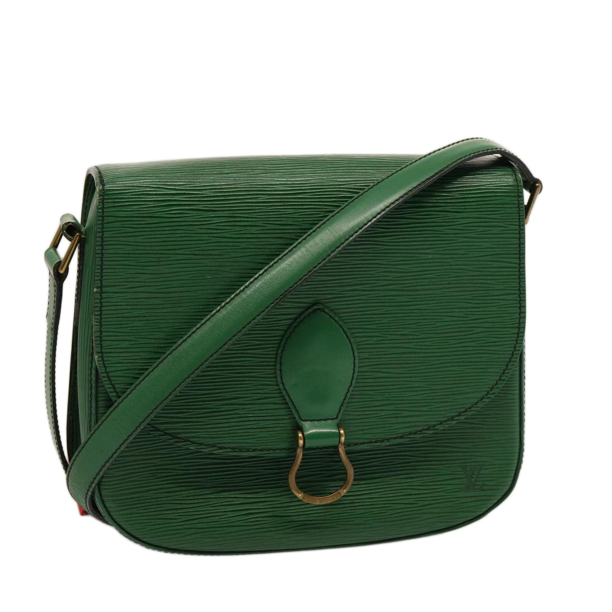 LOUIS VUITTON Epi Saint Cloud GM Shoulder Bag Green M52194 LV 75406