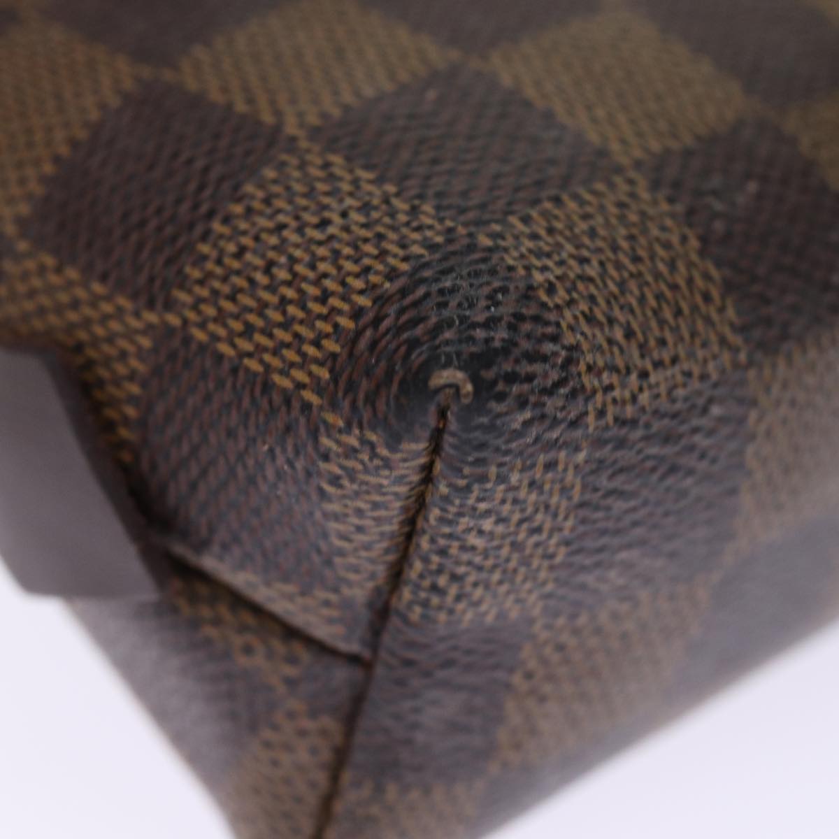 LOUIS VUITTON Damier Ebene Pochette Cosmetic PM Pouch N47516 LV 75409