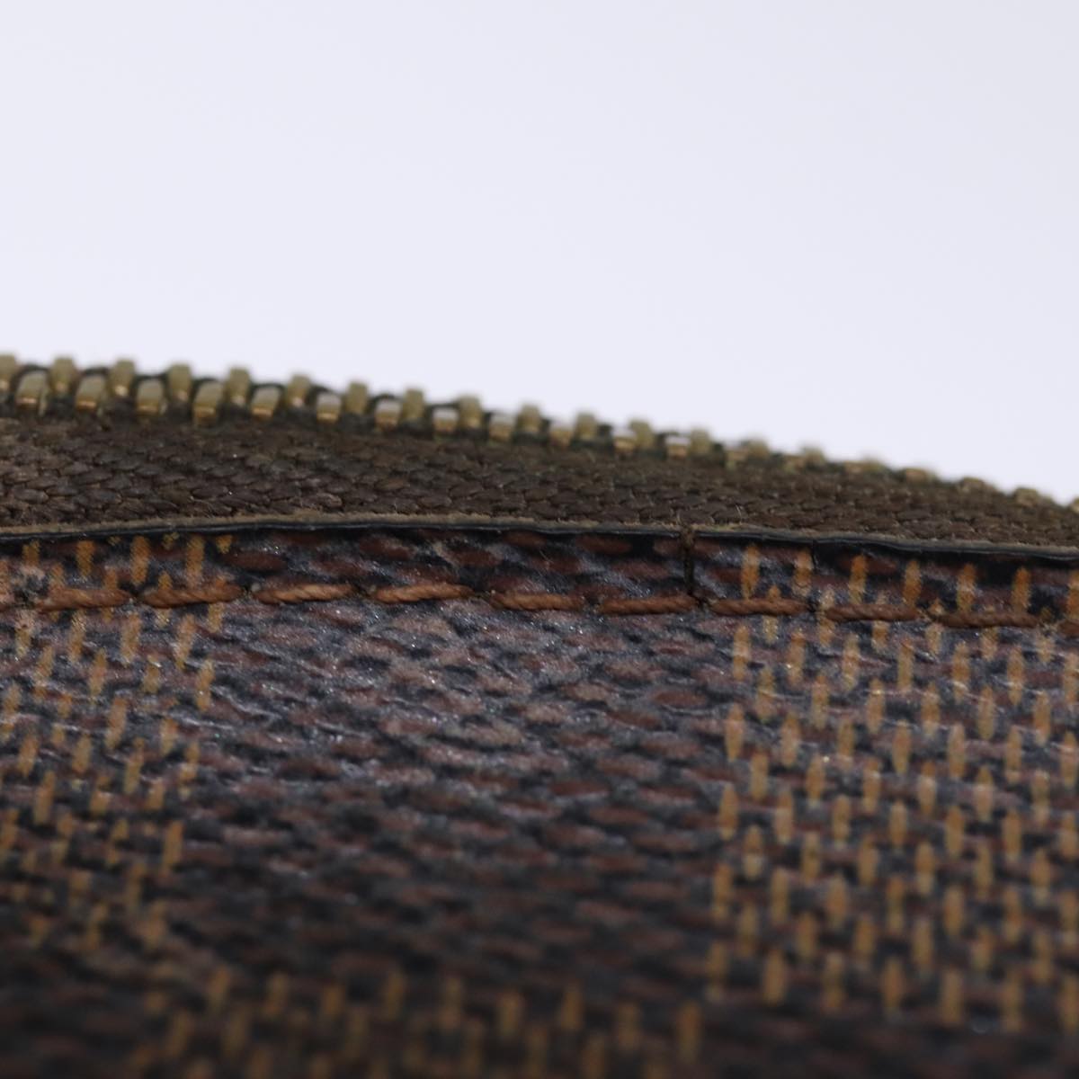 LOUIS VUITTON Damier Ebene Pochette Cosmetic PM Pouch N47516 LV 75409
