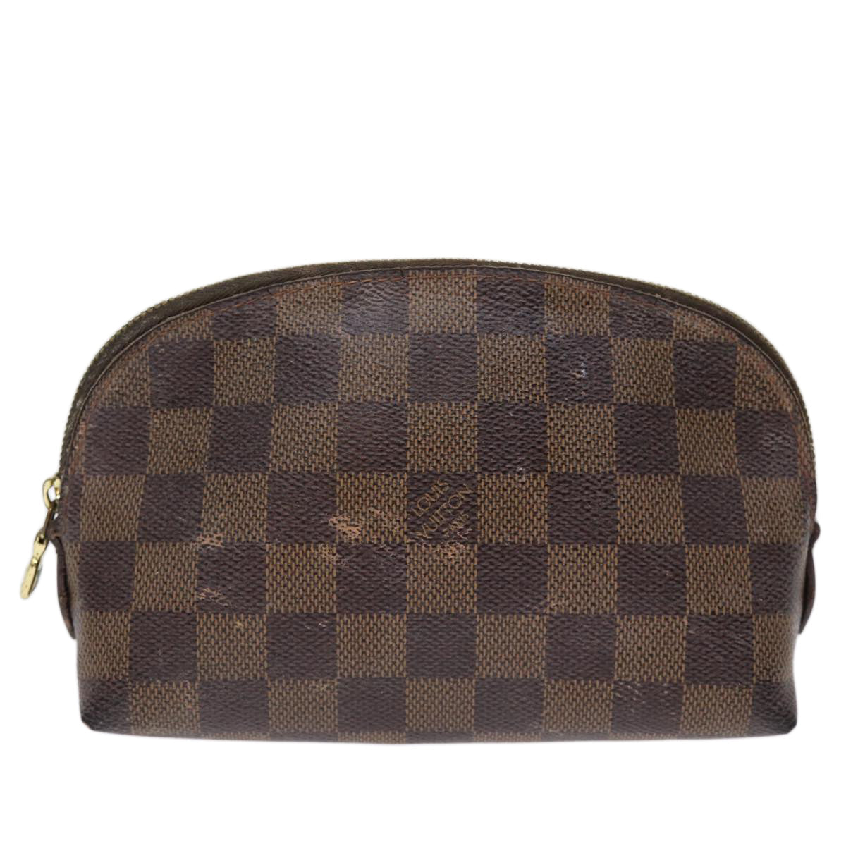LOUIS VUITTON Damier Ebene Pochette Cosmetic PM Pouch N47516 LV 75409