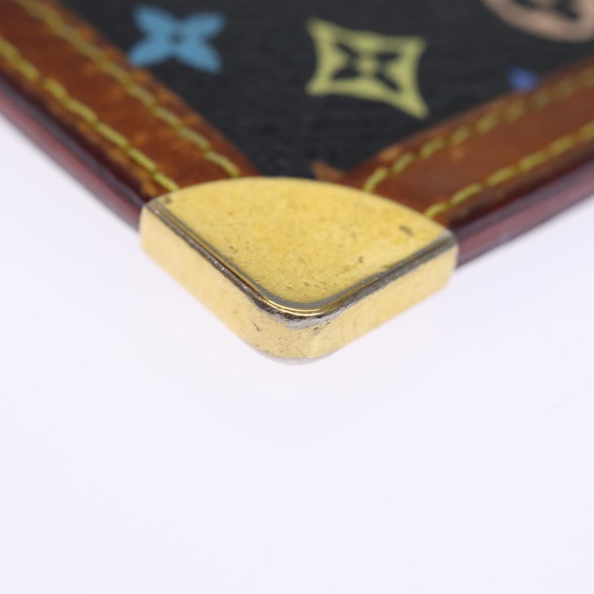 LOUIS VUITTON Monogram Multicolor Pochette Cles Purse Black M92654 75411