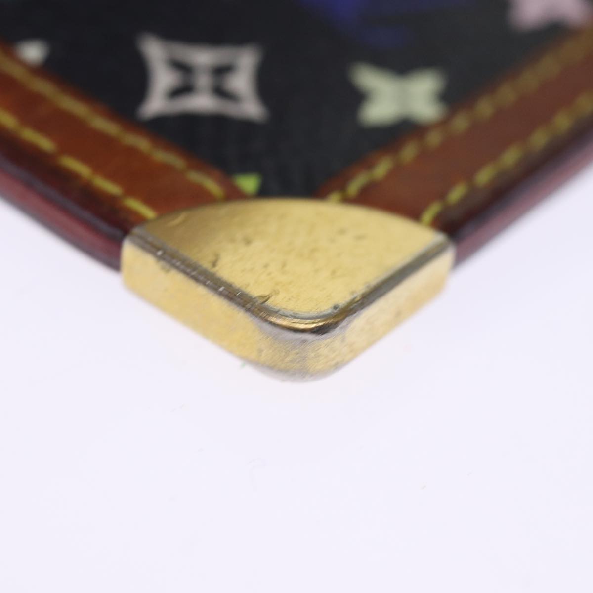 LOUIS VUITTON Monogram Multicolor Pochette Cles Purse Black M92654 75411