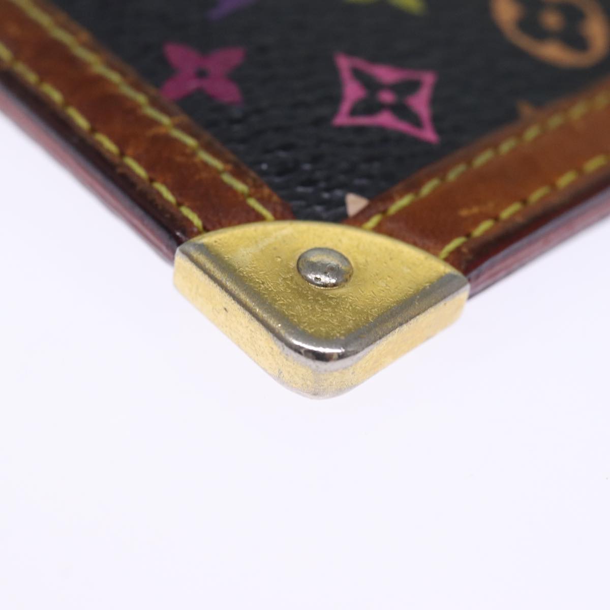 LOUIS VUITTON Monogram Multicolor Pochette Cles Purse Black M92654 75411