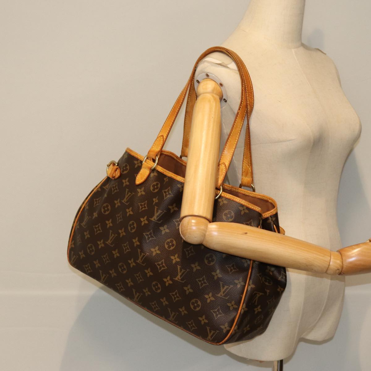 LOUIS VUITTON Monogram Batignolles Horizontal Tote Bag M51154 LV 75414