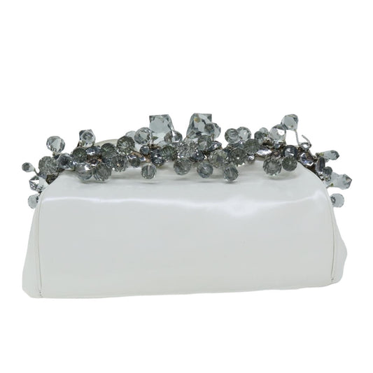 Luxury PradaShoulder Bag Patent leather White 75425