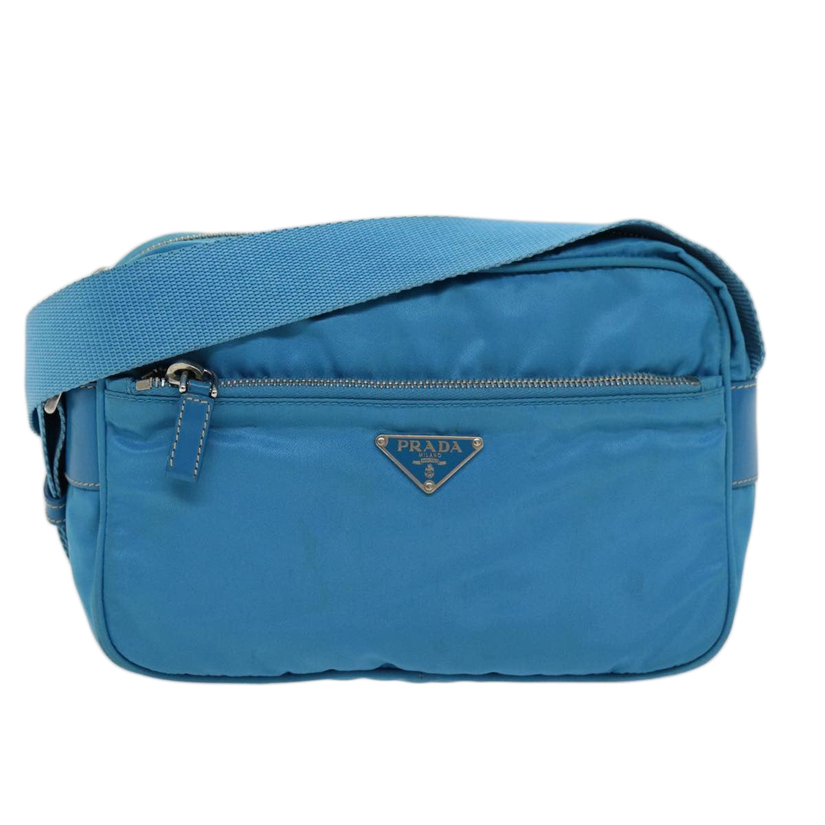 Luxury PradaShoulder Bag Nylon Light Blue 75426