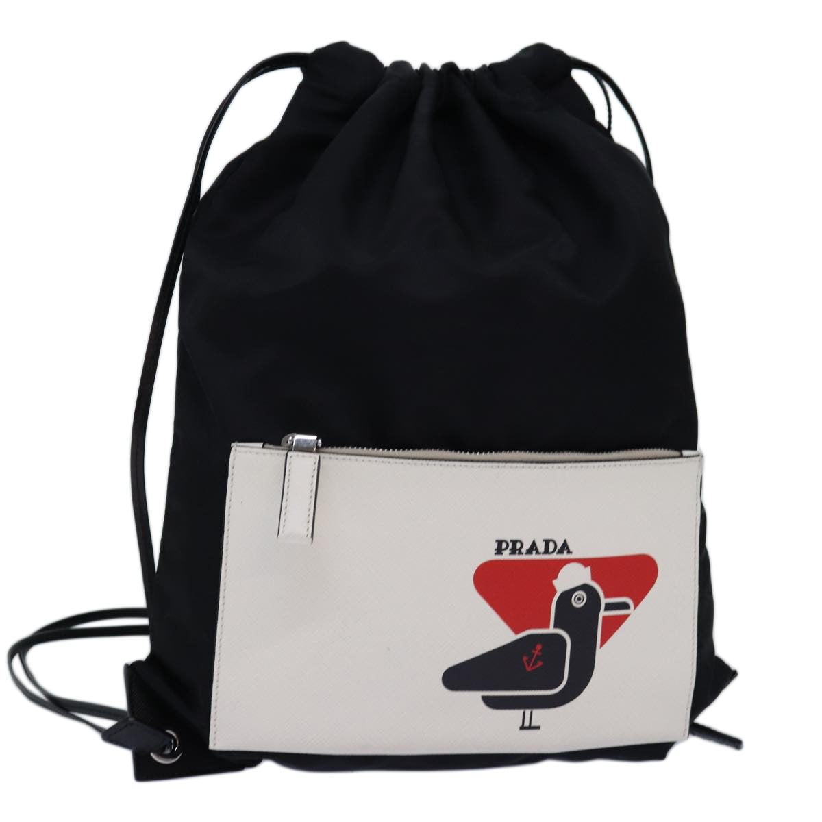 Luxury PradaKnapsack Shoulder Bag Nylon Black 75427