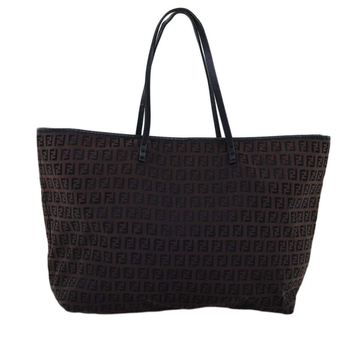 Luxury Fendi Zucchino Canvas Tote Bag Brown75428