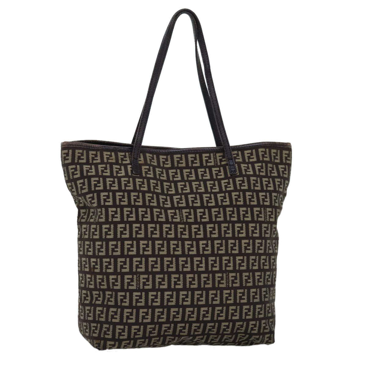 Luxury Fendi Zucchino Canvas Tote Bag Brown75430