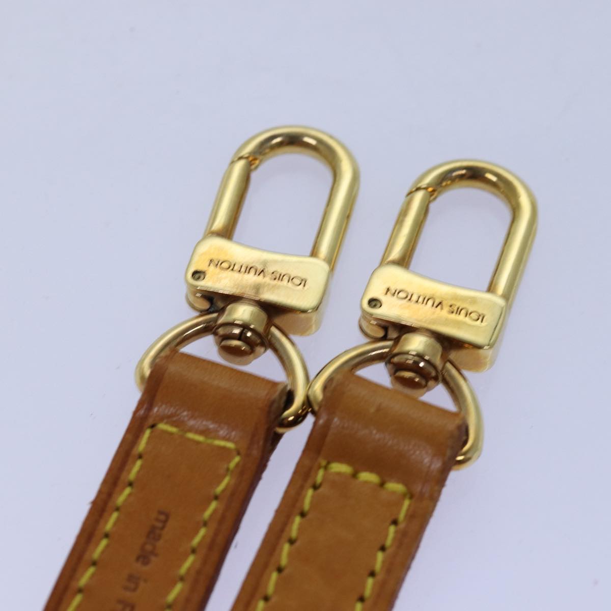 LOUIS VUITTON Shoulder Strap Leather 35.4"" Beige LV 75433