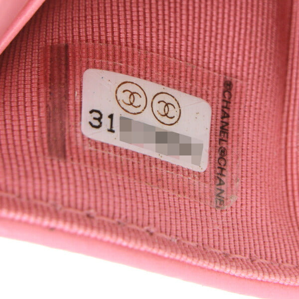 Chanel Lambskin Compact Wallet Pink
