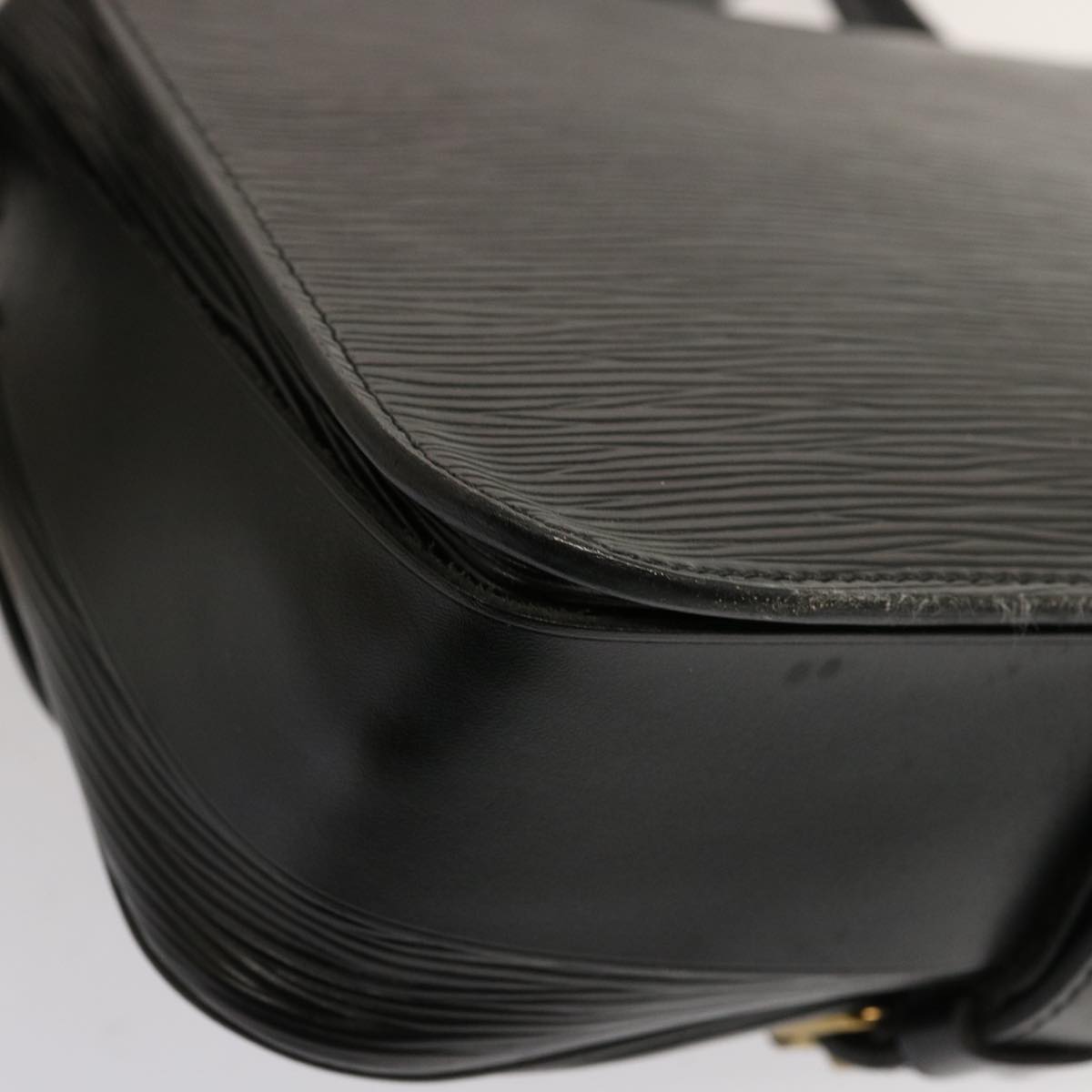 LOUIS VUITTON Epi Cartouchiere MM Shoulder Bag Black Noir M52242 LV 75460