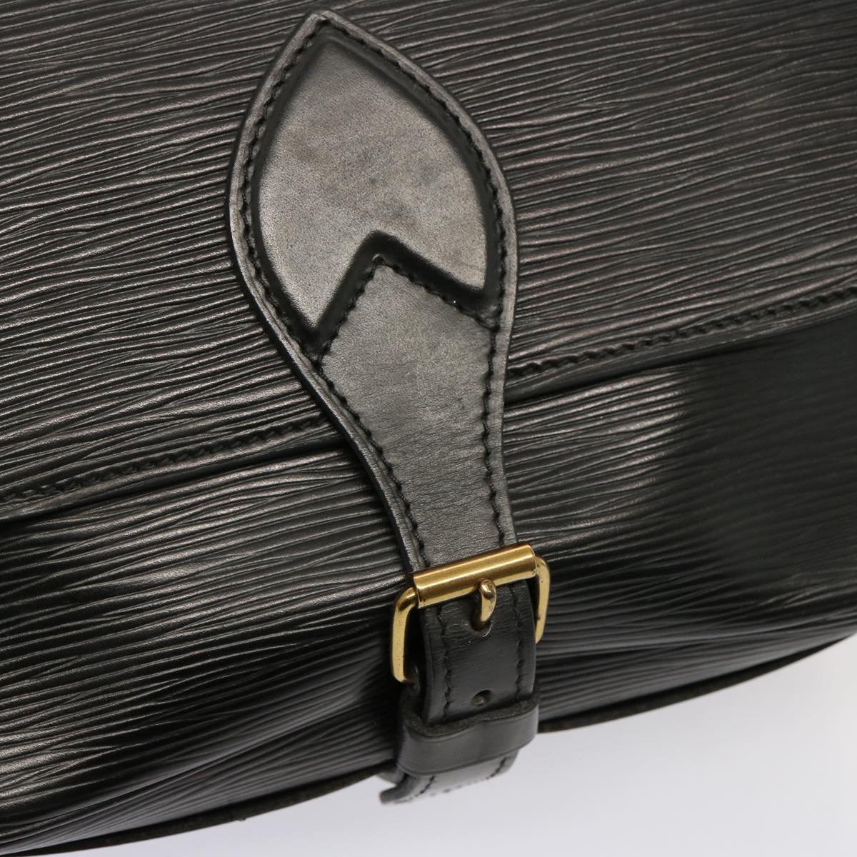LOUIS VUITTON Epi Cartouchiere MM Shoulder Bag Black Noir M52242 LV 75460