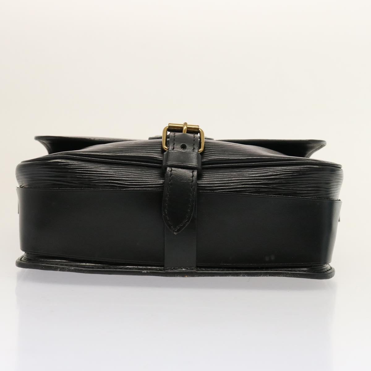 LOUIS VUITTON Epi Cartouchiere MM Shoulder Bag Black Noir M52242 LV 75460