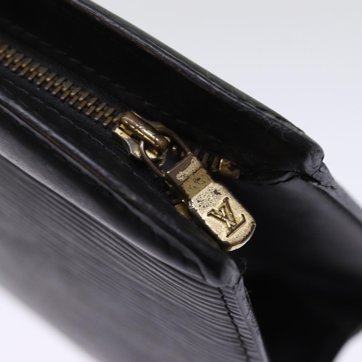LOUIS VUITTON Epi Trousse Crete Clutch Bag Black M48402 LV 75464