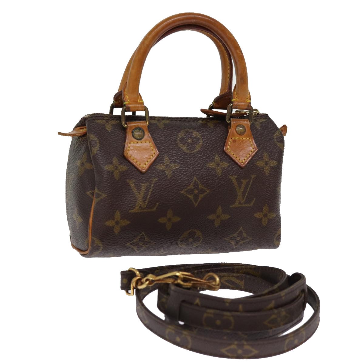 LOUIS VUITTON Monogram Mini Speedy Hand Bag 2way M41534 LV 75479