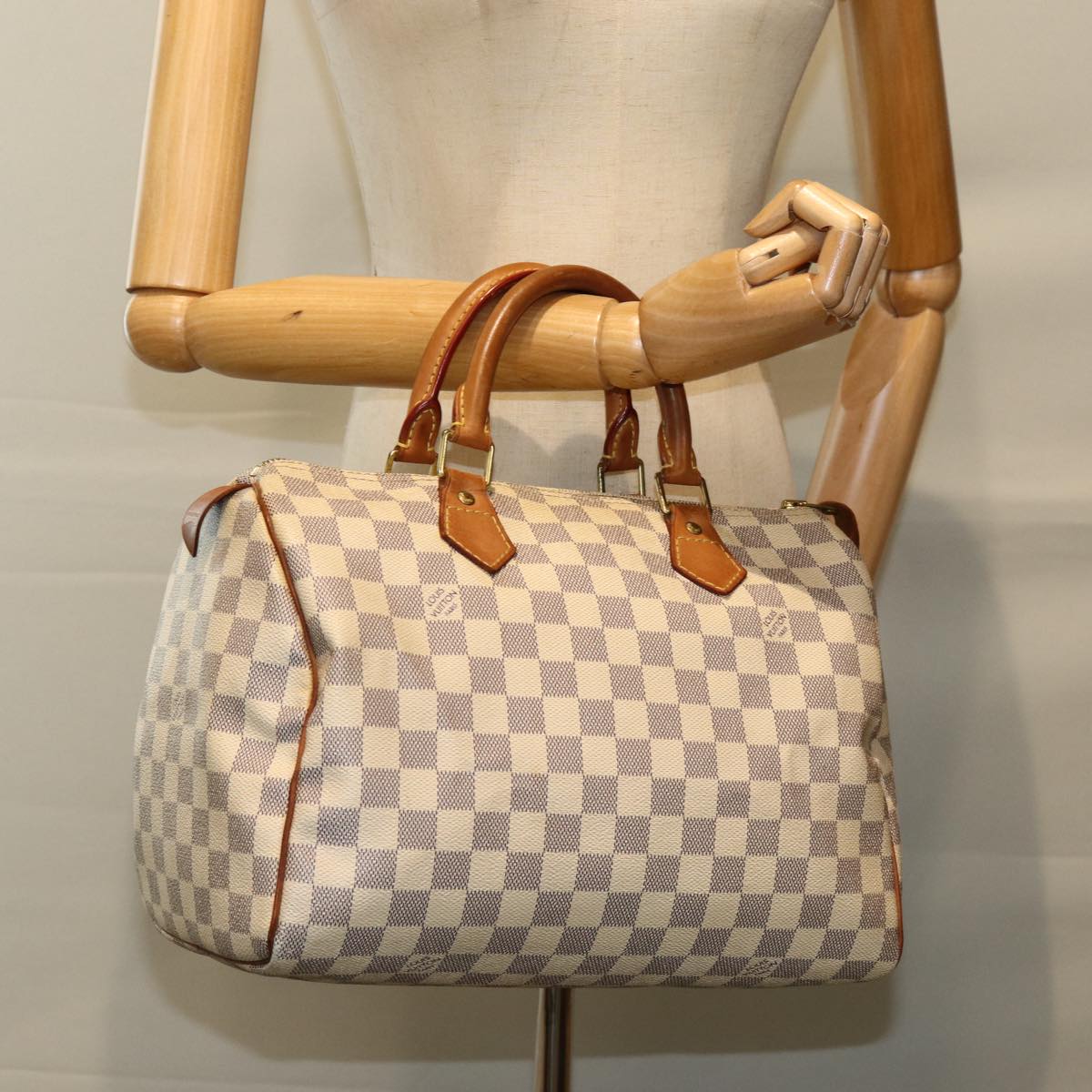 LOUIS VUITTON Damier Azur Speedy 30 Hand Bag N41533 LV 75483