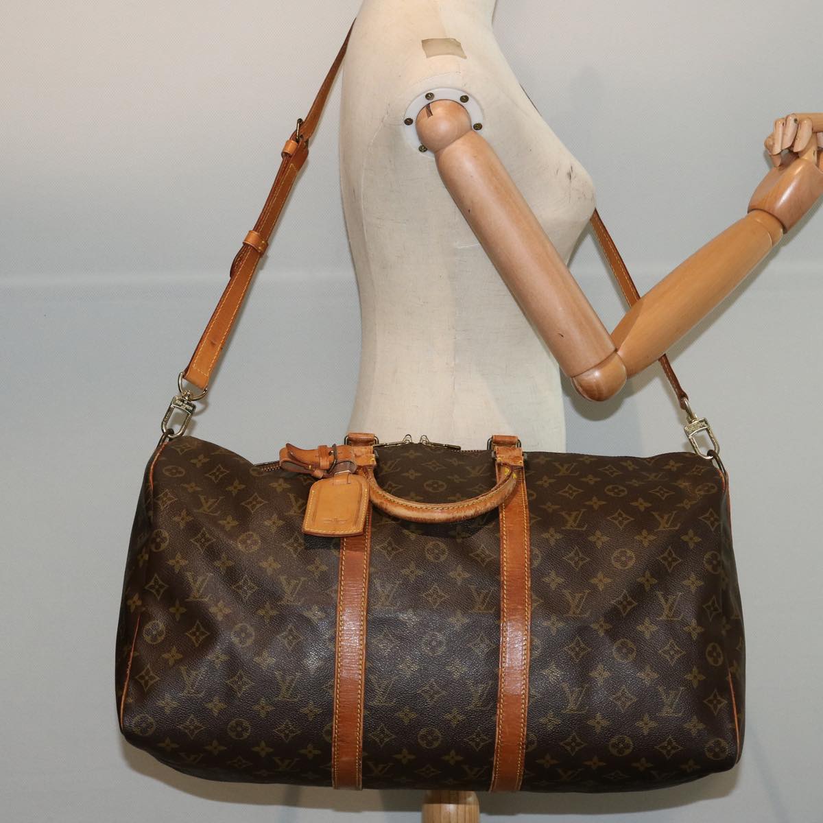 LOUIS VUITTON Monogram Keepall Bandouliere 50 Boston Bag M41416 LV 75489