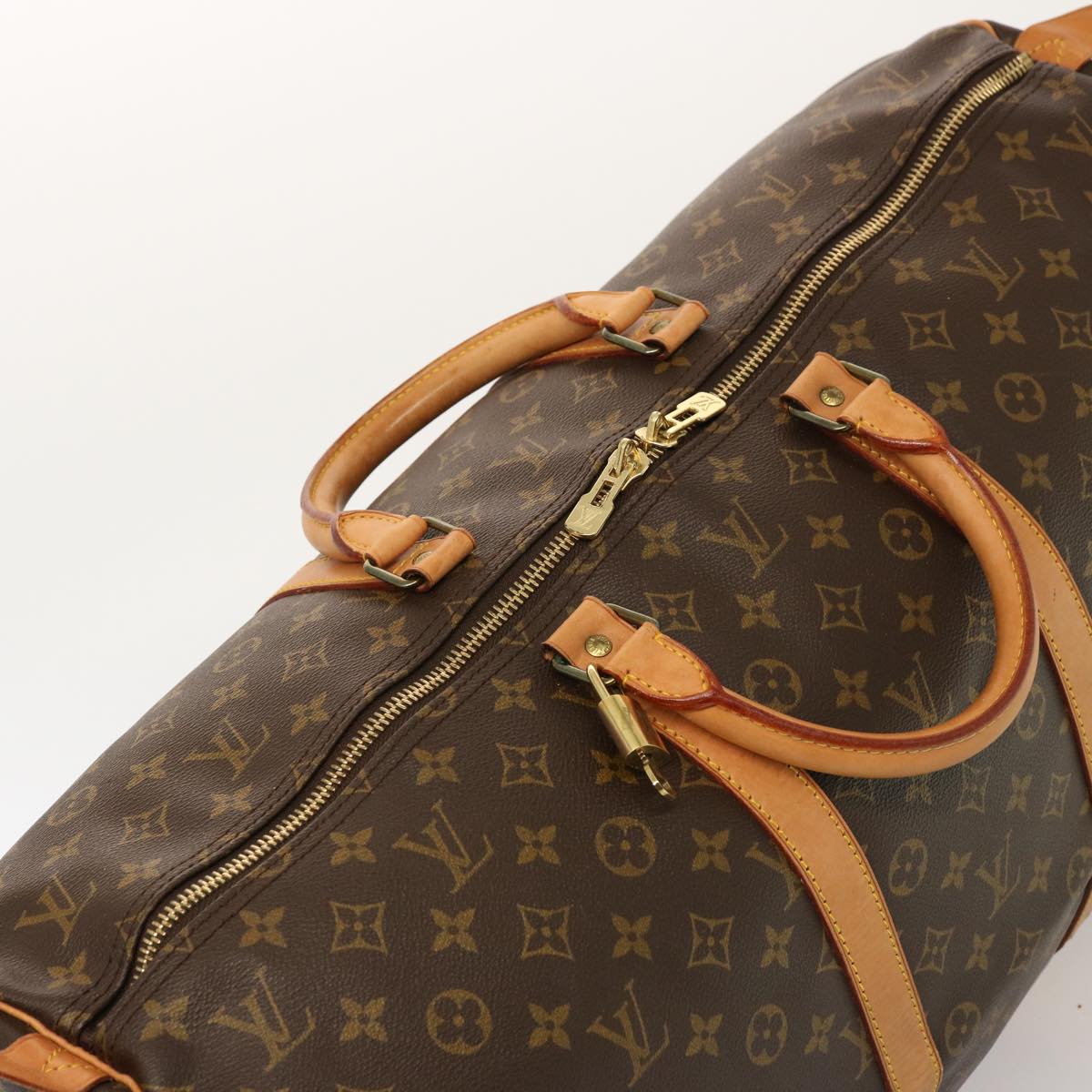 LOUIS VUITTON Monogram Keepall 55 Boston Bag M41424 LV 75490