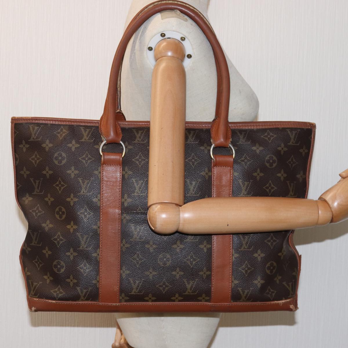 LOUIS VUITTON Monogram Sac Weekend PM Tote Bag M42425 LV 75494