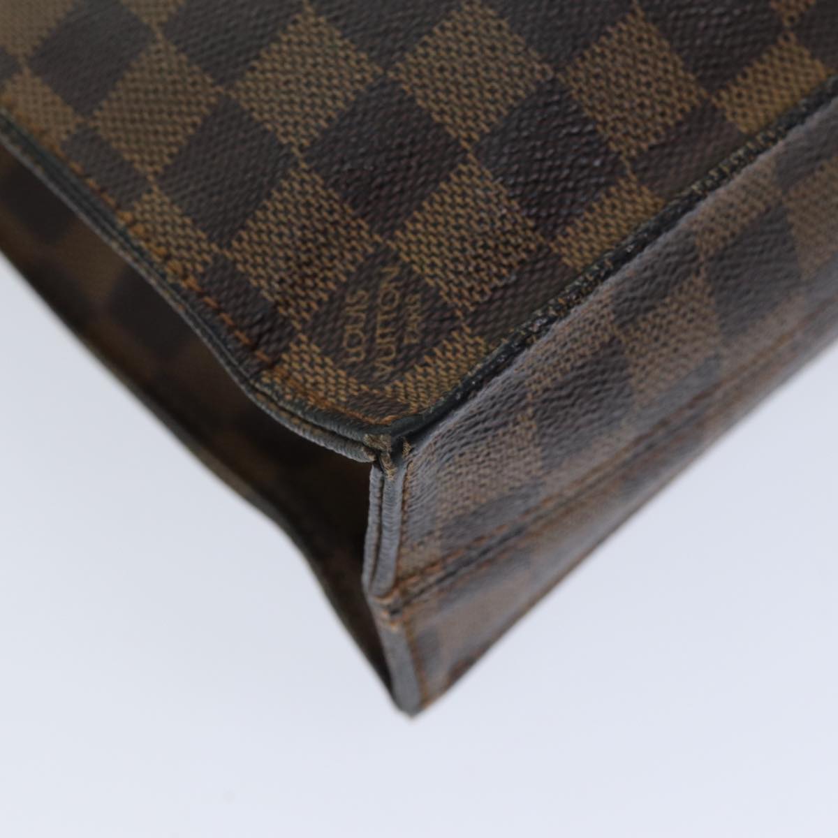 LOUIS VUITTON Damier Ebene Sac Plat Hand Bag N51140 LV 75495