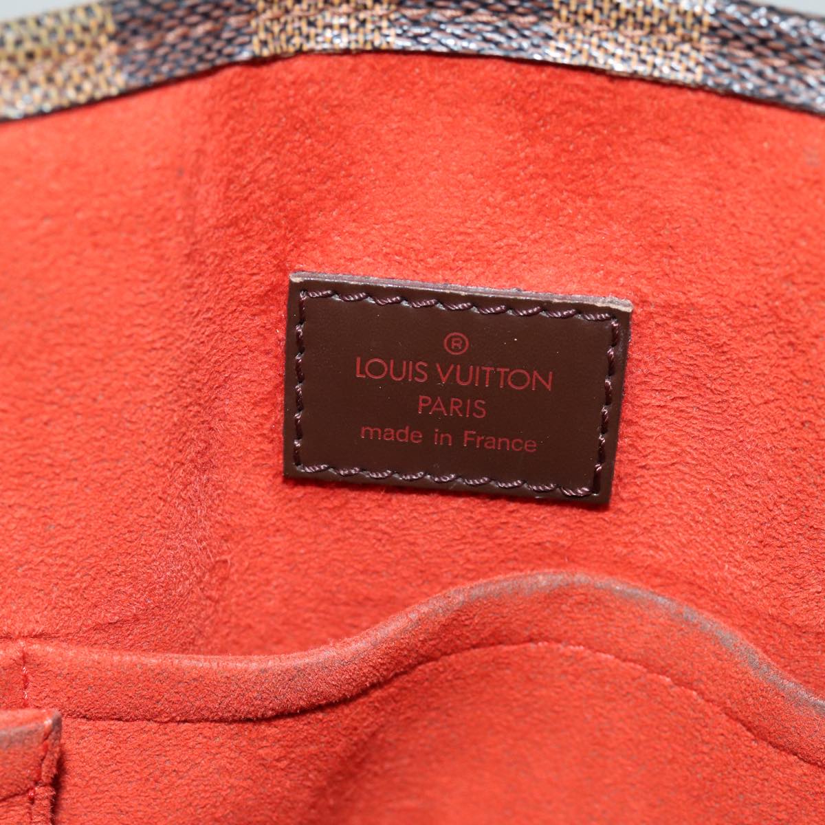 LOUIS VUITTON Damier Ebene Sac Plat Hand Bag N51140 LV 75495