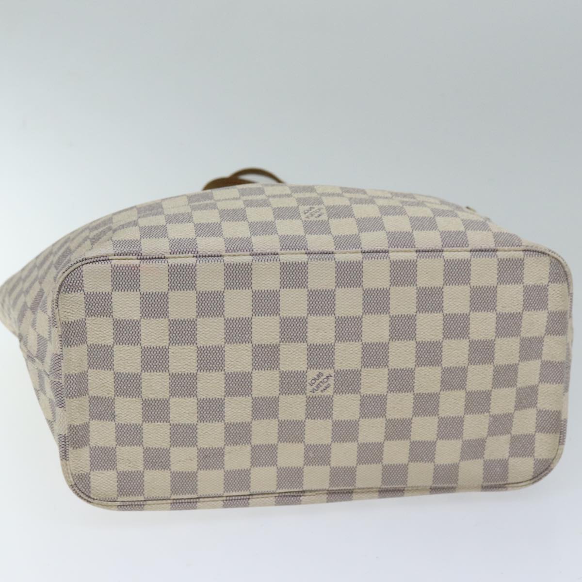 LOUIS VUITTON Damier Azur Neverfull MM Tote Bag N41605 LV 75496