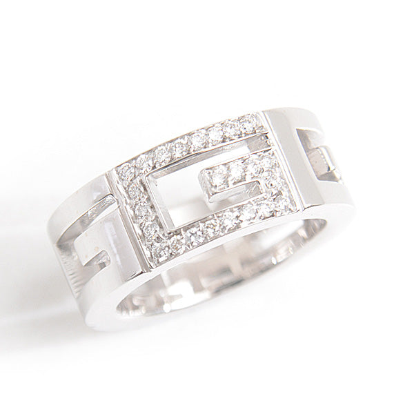 Luxury Gucci Trending 2025 Diamond Ring 750WG 5.5 G Logo White Gold