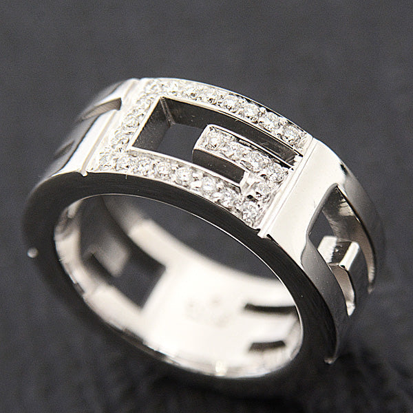 Luxury Gucci Trending 2025 Diamond Ring 750WG 5.5 G Logo White Gold