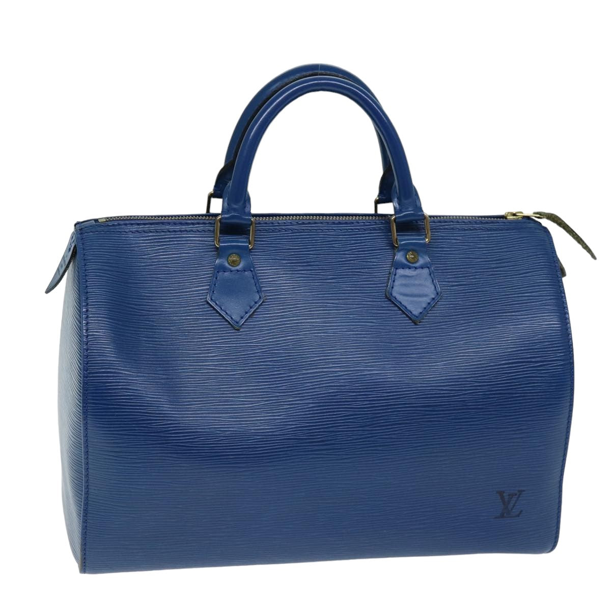 LOUIS VUITTON Epi Speedy 30 Hand Bag Toledo Blue M43005 LV 75498