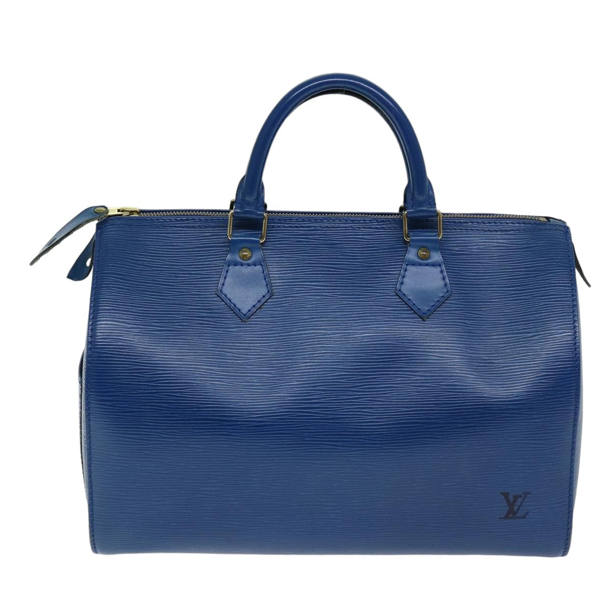 LOUIS VUITTON Epi Speedy 30 Hand Bag Toledo Blue M43005 LV 75498