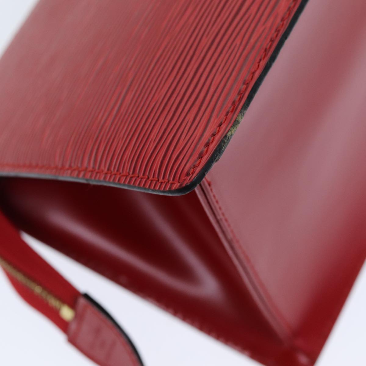 LOUIS VUITTON Epi Sac Triangle Hand Bag Red M52097 LV 75499