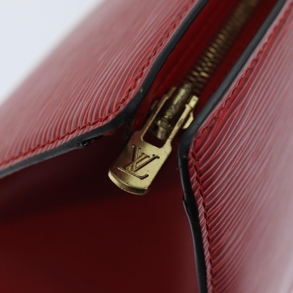 LOUIS VUITTON Epi Sac Triangle Hand Bag Red M52097 LV 75499