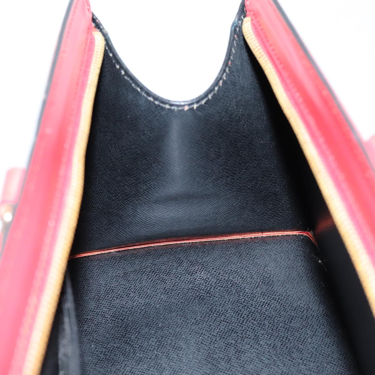 LOUIS VUITTON Epi Sac Triangle Hand Bag Red M52097 LV 75499