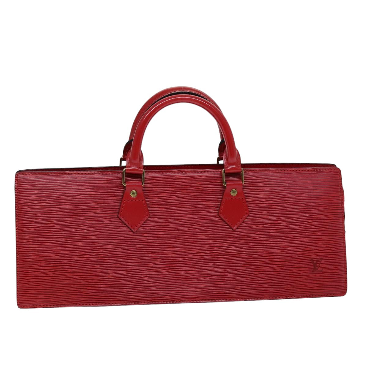 LOUIS VUITTON Epi Sac Triangle Hand Bag Red M52097 LV 75499
