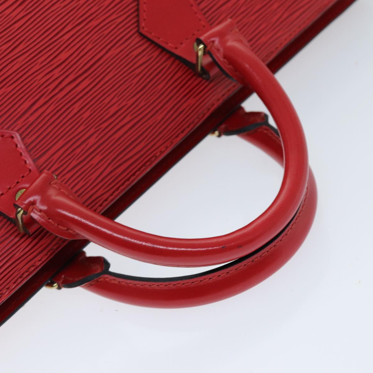 LOUIS VUITTON Epi Sac Triangle Hand Bag Red M52097 LV 75499