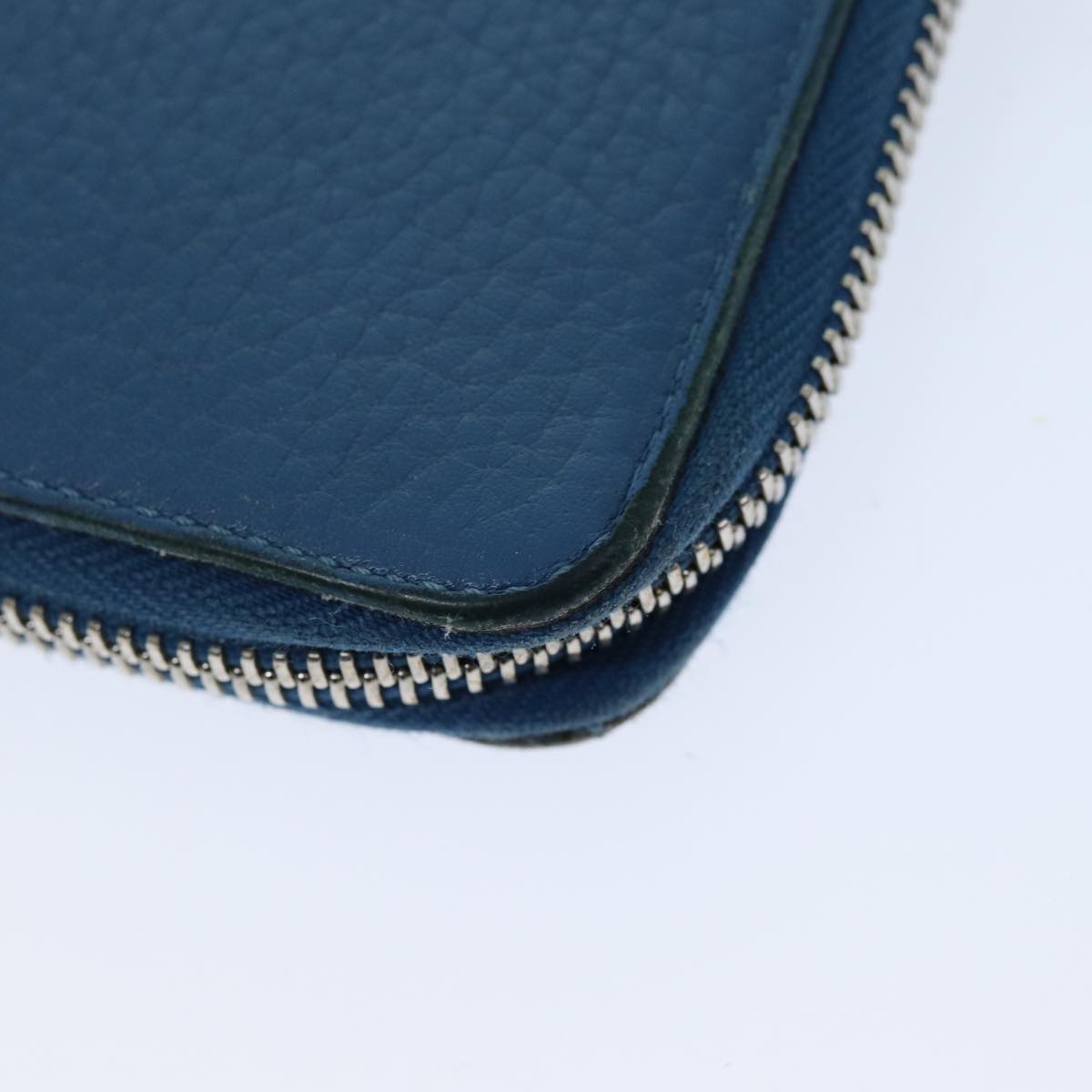 LOUIS VUITTON Suhari Zippy Wallet Long Wallet Leather Blue LV 75512