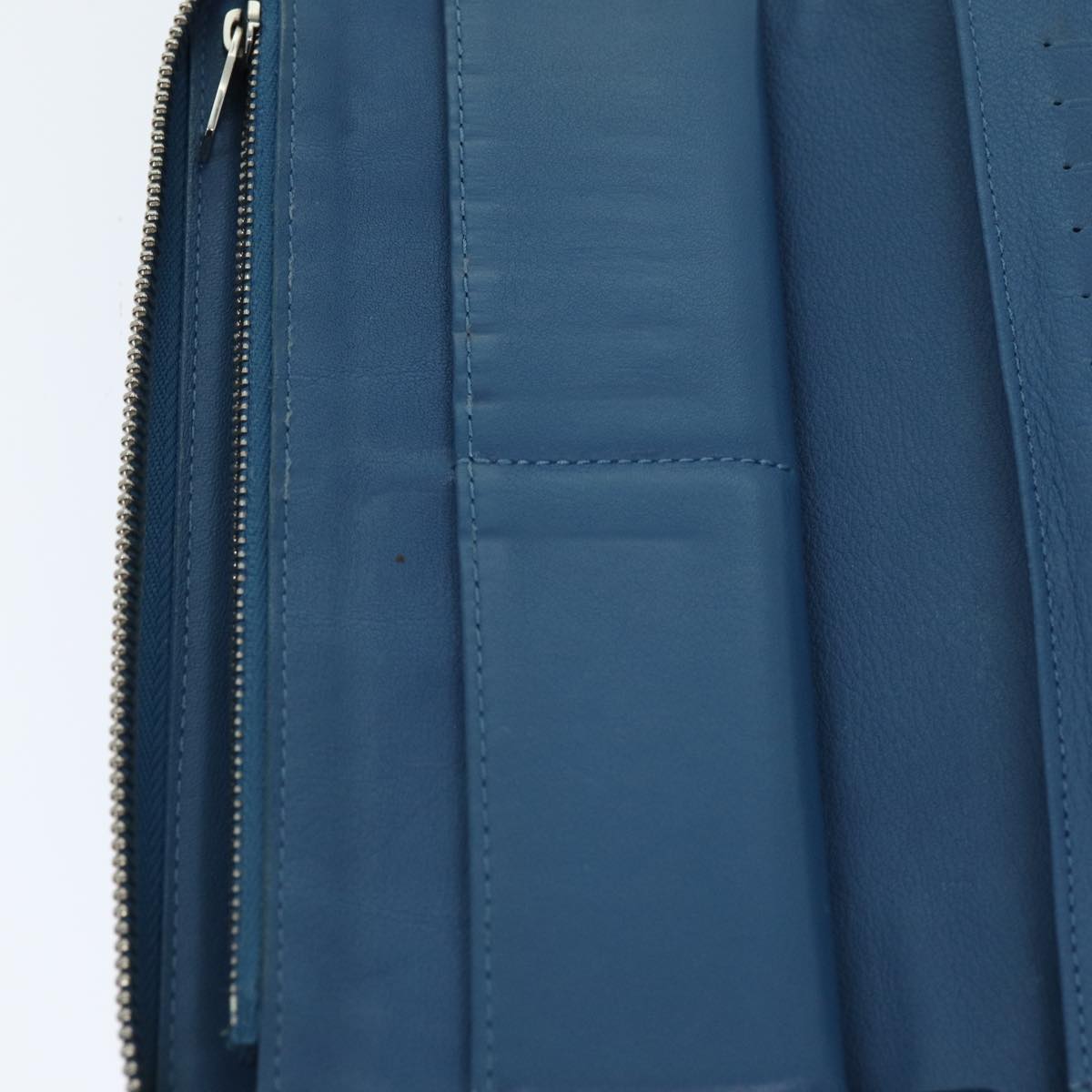LOUIS VUITTON Suhari Zippy Wallet Long Wallet Leather Blue LV 75512