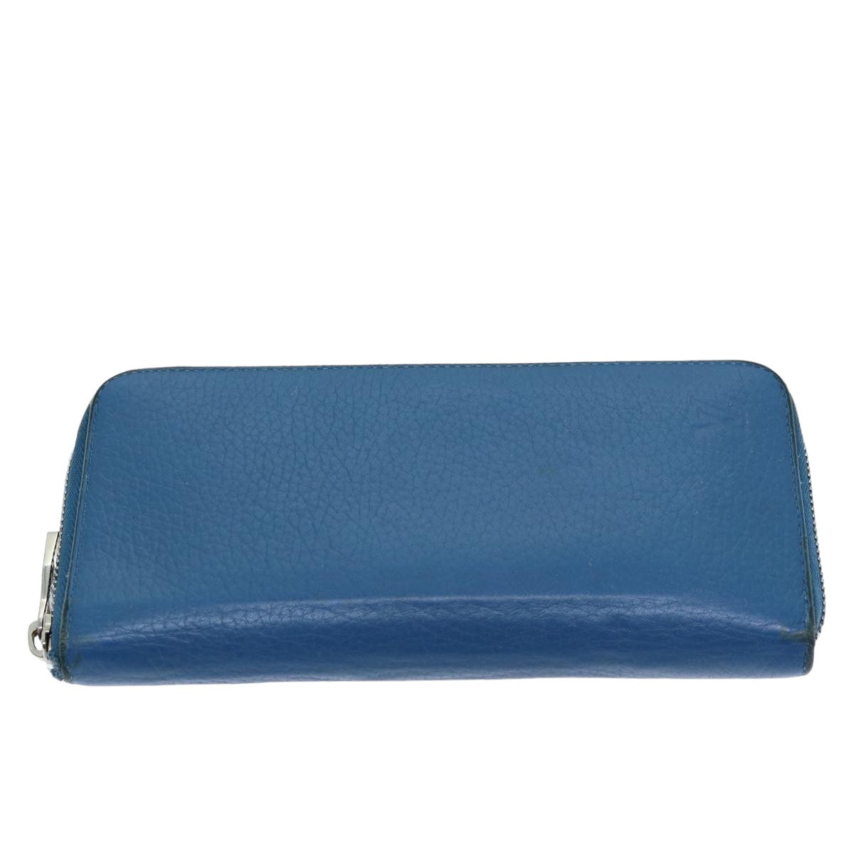 LOUIS VUITTON Suhari Zippy Wallet Long Wallet Leather Blue LV 75512