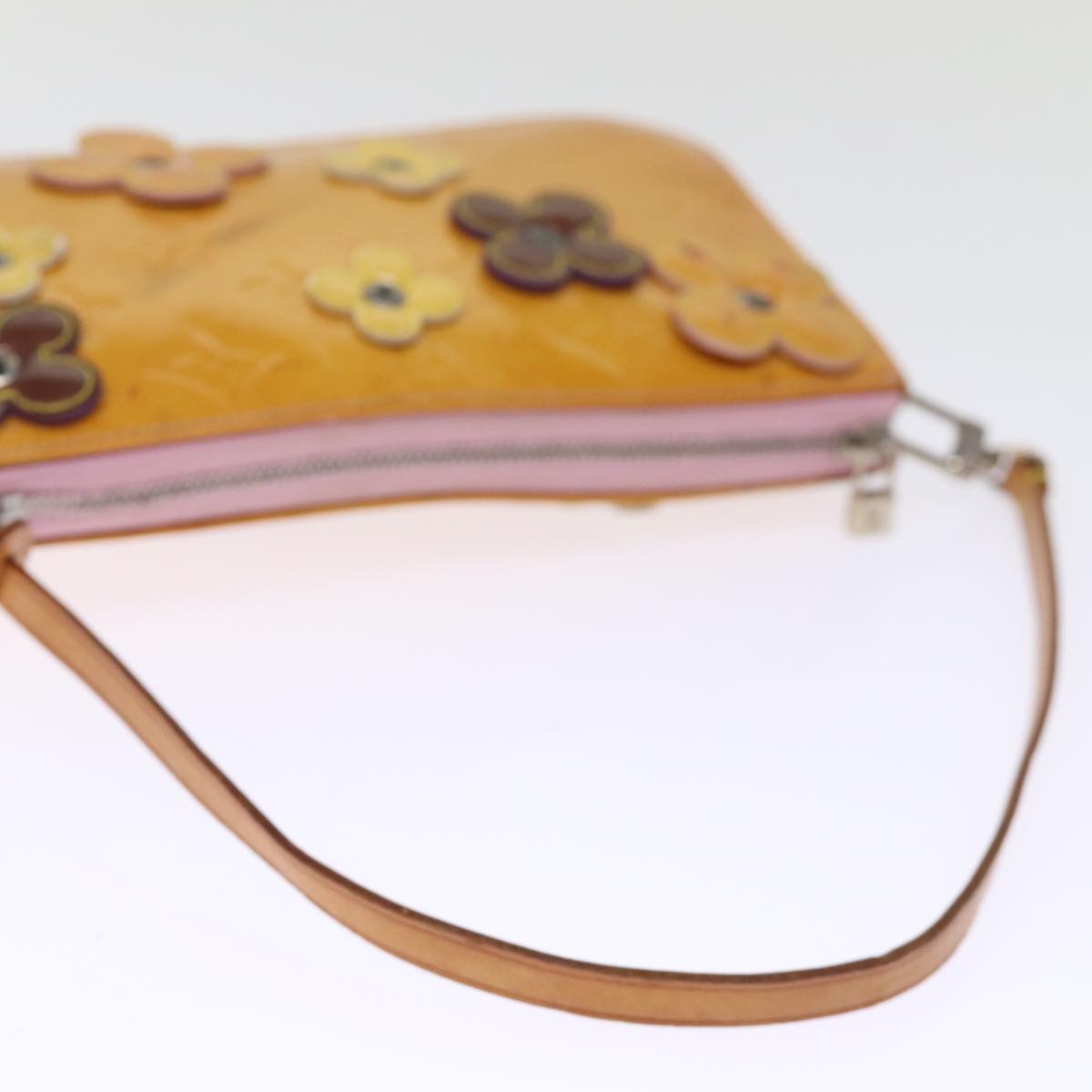 LOUIS VUITTON Monogram Vernis Flower Lexington Pouch Pink M92248 LV 75514