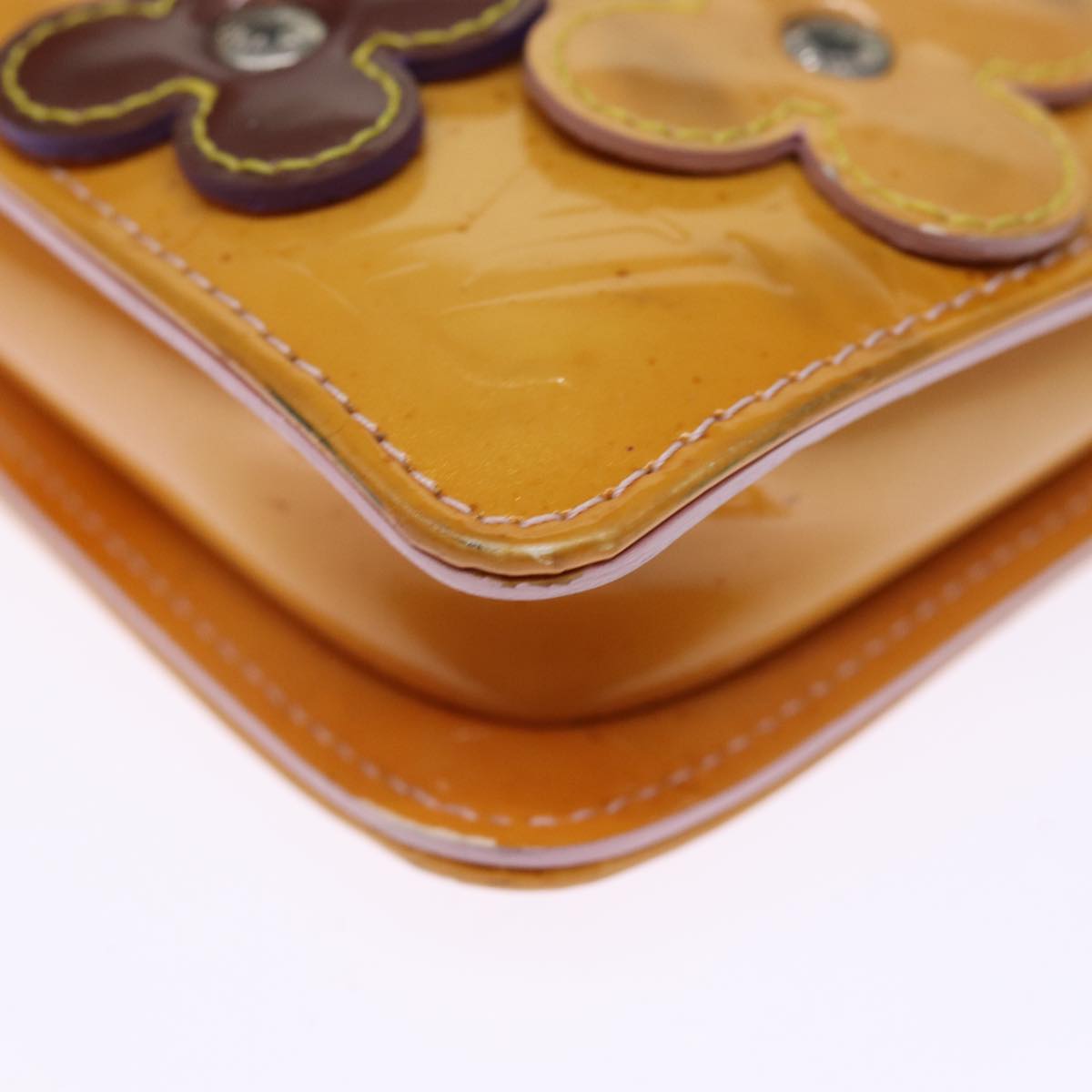 LOUIS VUITTON Monogram Vernis Flower Lexington Pouch Pink M92248 LV 75514