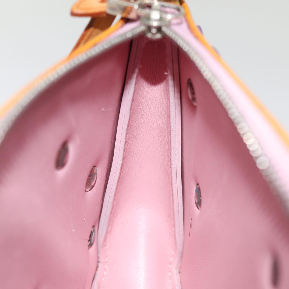 LOUIS VUITTON Monogram Vernis Flower Lexington Pouch Pink M92248 LV 75514