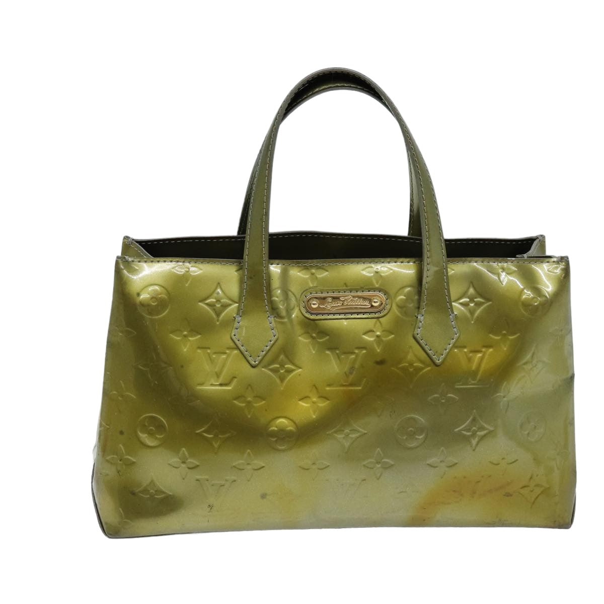 LOUIS VUITTON Monogram Vernis Wilshire PM Bag Gris Art Deco M91627 LV 75527