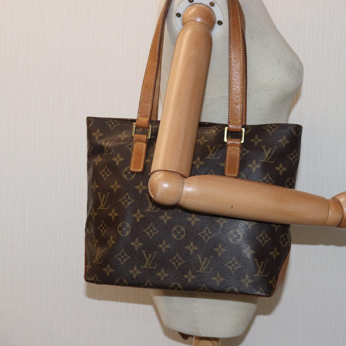LOUIS VUITTON Monogram Cabas Piano Tote Bag M51148 LV 75540
